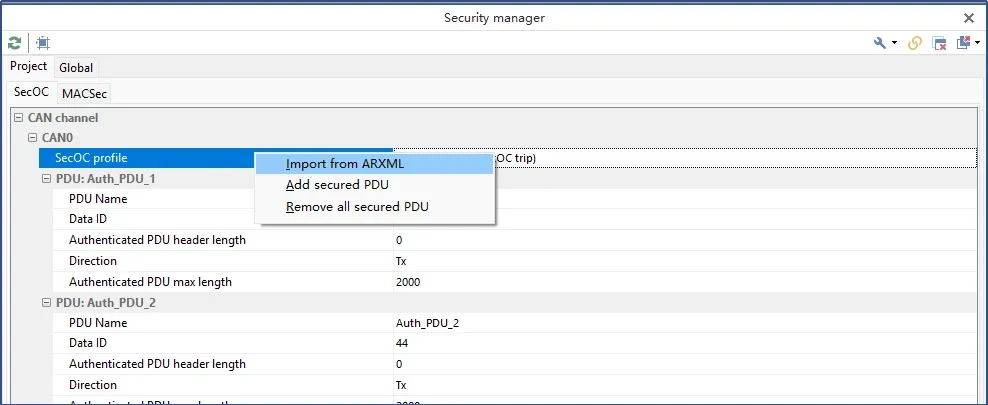 Импорт ARXML