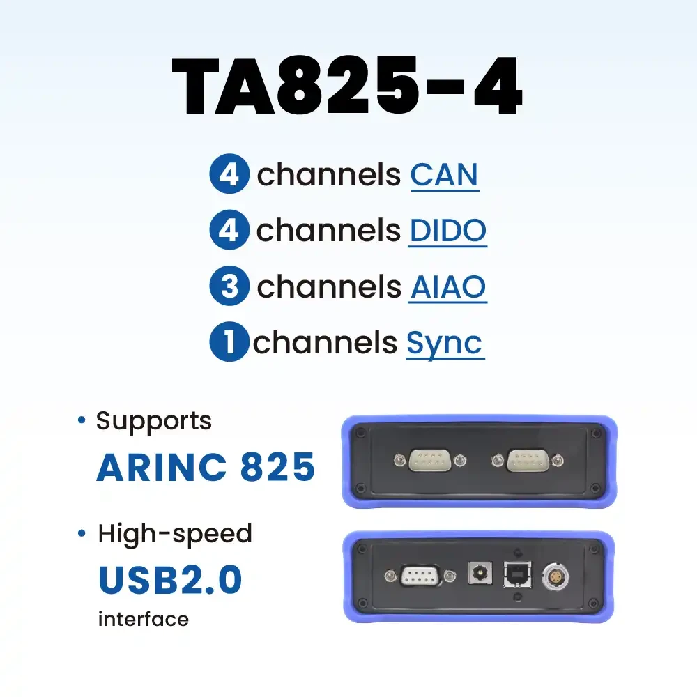 TOSUN TA825-4 (4x ARINC825 CAN FD / USB)