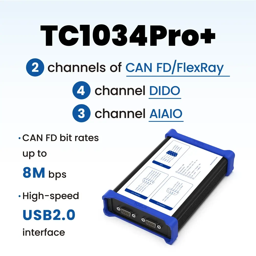 TOSUN TC1034 Pro+ (2x FlexRay + 2x CAN FD + I/O)