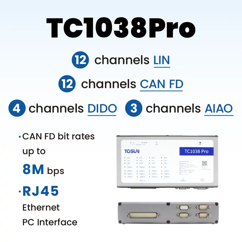 TOSUN TC1038Pro (12x CAN FD + 12x LIN)