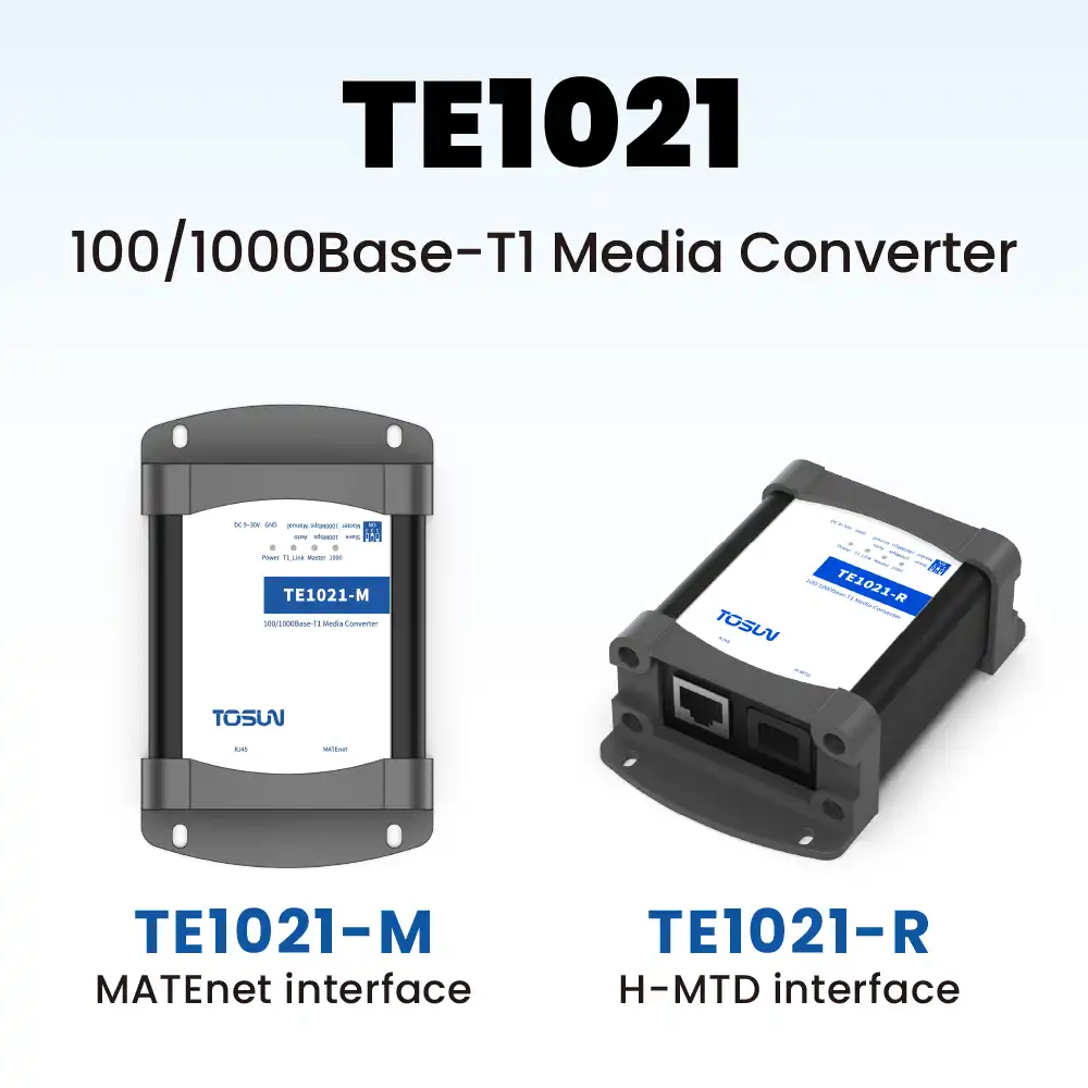 TOSUN TE1021 100/1000BASE-T1 Media Converter