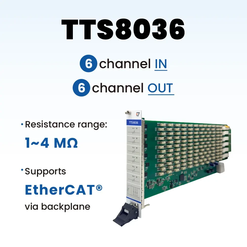 TOSUN TTS8036 (Модуль 6x программируемых резисторов, EtherCAT)